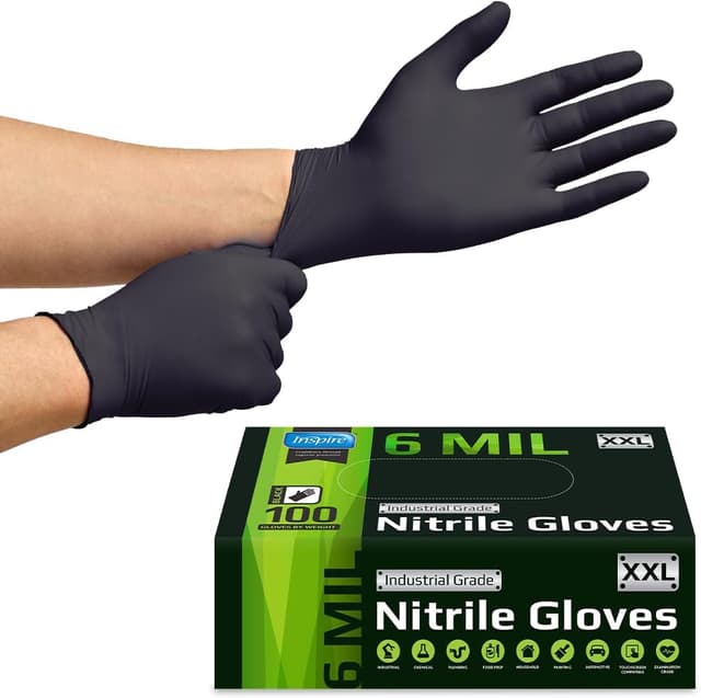 Thumbnail 6 de Inspire Black Nitrile Gloves 6 Mil