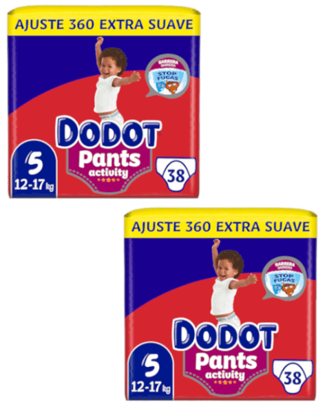 Detalle de Dodot Pants Pañales Braguita Activity T5 - Pack Doble 🌟