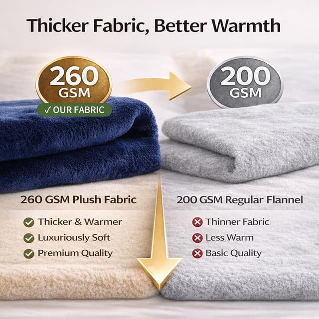 Detalle de U2SKIIN Men’s Hooded Plush Robe (Long Fleece Bathrobe) with Big Hood & Two Pockets