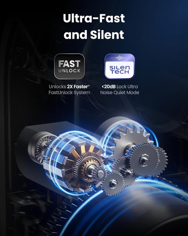 Detalle de SwitchBot WiFi Smart Lock Ultra with Keypad Vision Pro (3D Face & Palm Vein) — Matter, Alexa & Google support