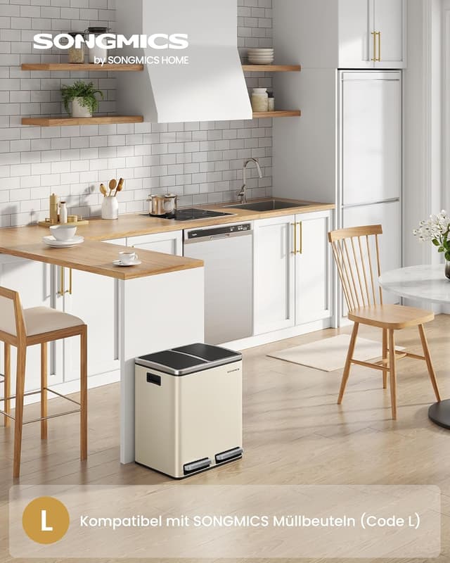 Thumbnail 1 de SONGMICS LTB30A02 Mülleimer 2×15 L 🗑