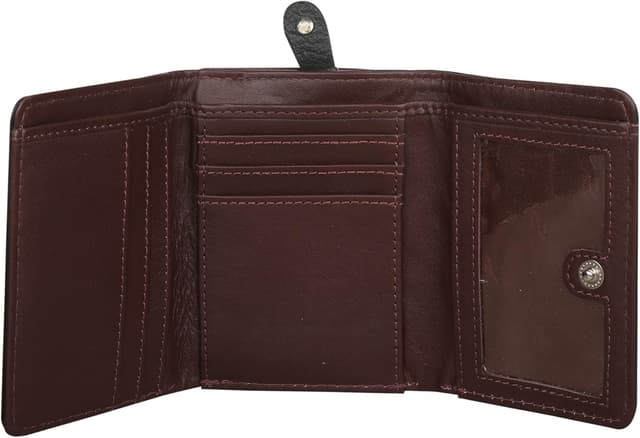 Detalle de RFID leather wallet 5555, zip coin pocket