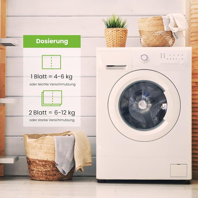 Detalle 2 de BiOHY Waschmittel Blätter (1 x 60 Stück) – nachhaltiges Universal-Reisewaschmittel in wasserlöslichen Streifen