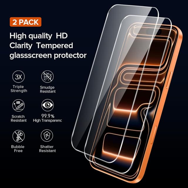 Detalle de ivoler Clear Case for iPhone 17 Pro Max slim 2-pack