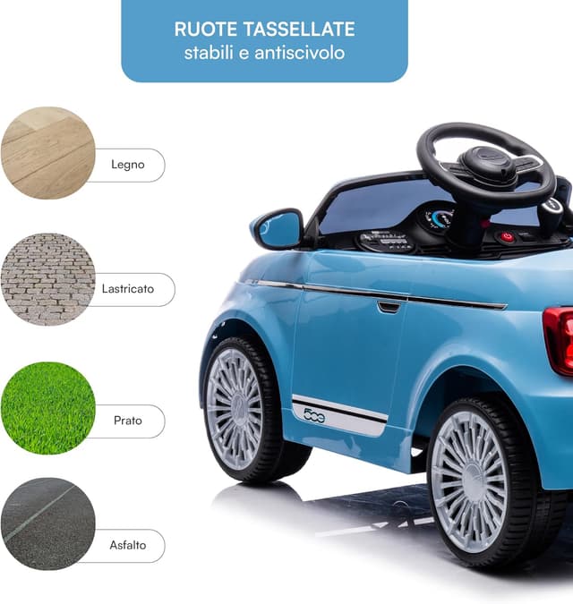 Thumbnail 6 de Baroni Toys FIAT 500 Baby Car Elettrica 12V
