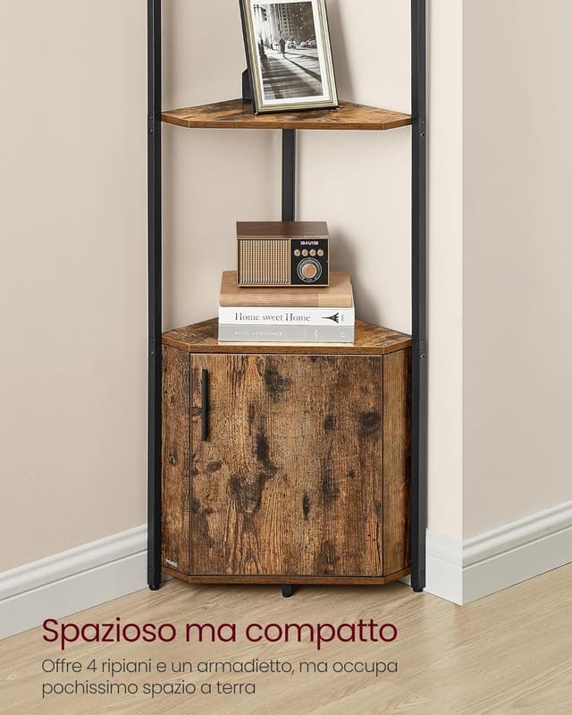 Detalle 1 de VASAGLE LBC580K01 mensola angolare da 5 ripiani