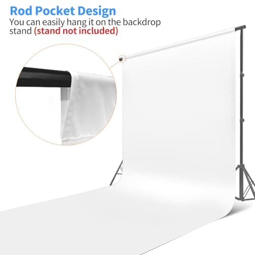 Thumbnail 4 de HEMMOTOP White Photo Backdrop 10x20 ft