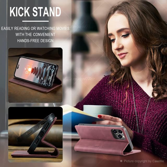 Thumbnail 6 de Monweicz Coque IPhone 14 Vin Rouge