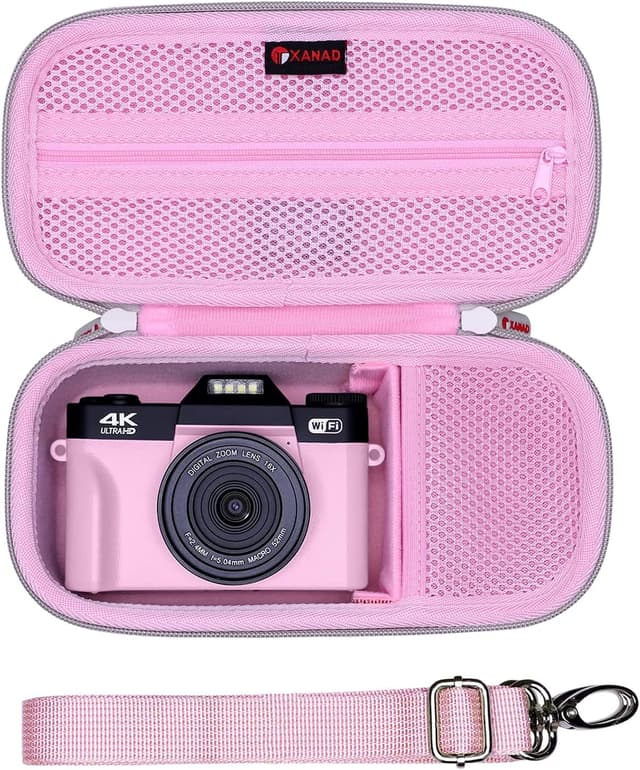 Detalle de XANAD hard case for Sony cameras (a6400/a6700/a6000/a6100, ZV-E10/ZV-1/ZV-1F/ZV-E10 II, RX100 VII) in Pink