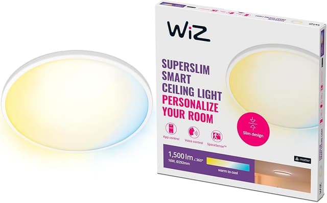 Imagen de WiZ Plafón Superslim LED 16W - Lámpara Inteligente 🌟 en OfertitasTOP