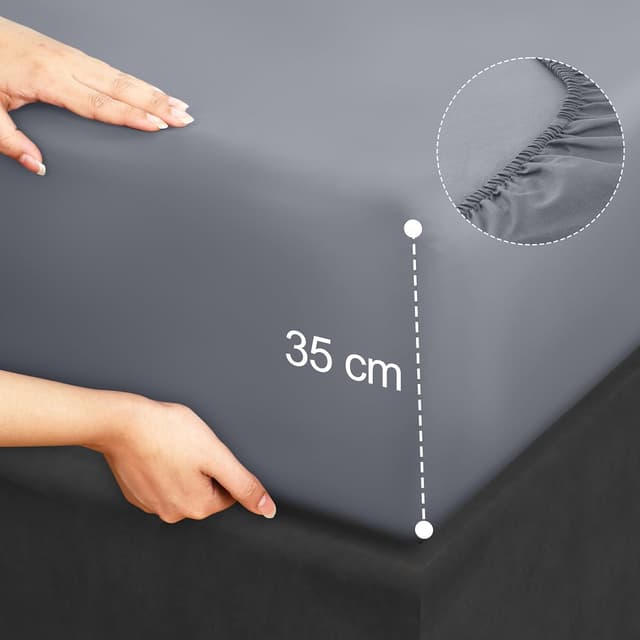 Thumbnail 4 de Utopia Bedding Sábanas 3 piezas 150 Gris