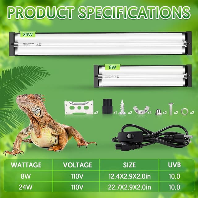 Thumbnail 2 de QZQ T5 UVB Reptile Light Fixture 8W 10.0 UVB