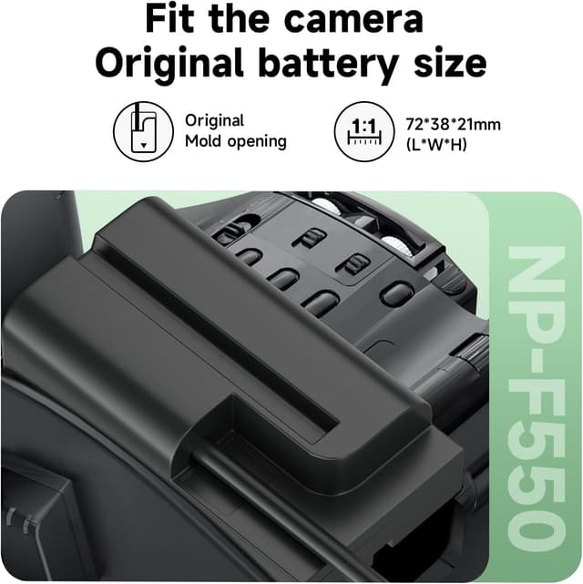 Detalle de CITYORK NP-F550 dummy battery AC adapter