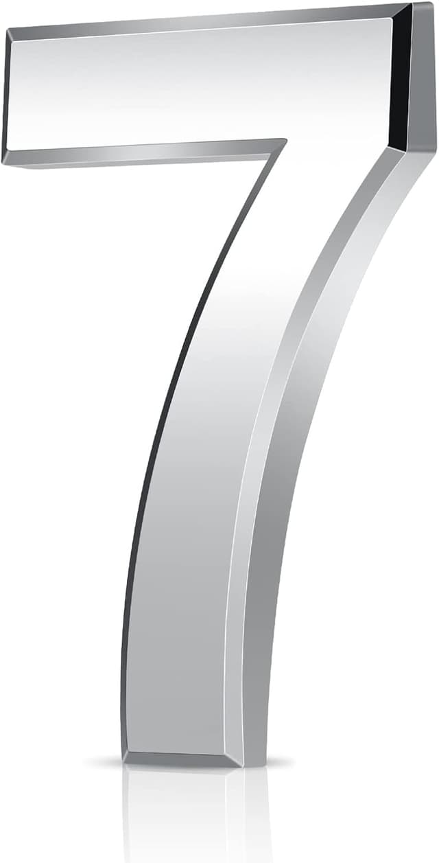 Detalle de Vicloon numero civico 3D in ABS acrilico da 7,5 cm (a incollaggio, finitura oro)