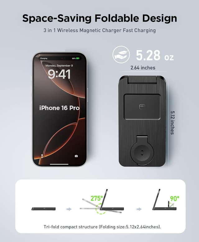 Thumbnail 2 de Kailwokk 3 in 1 Magnetic Wireless Charger