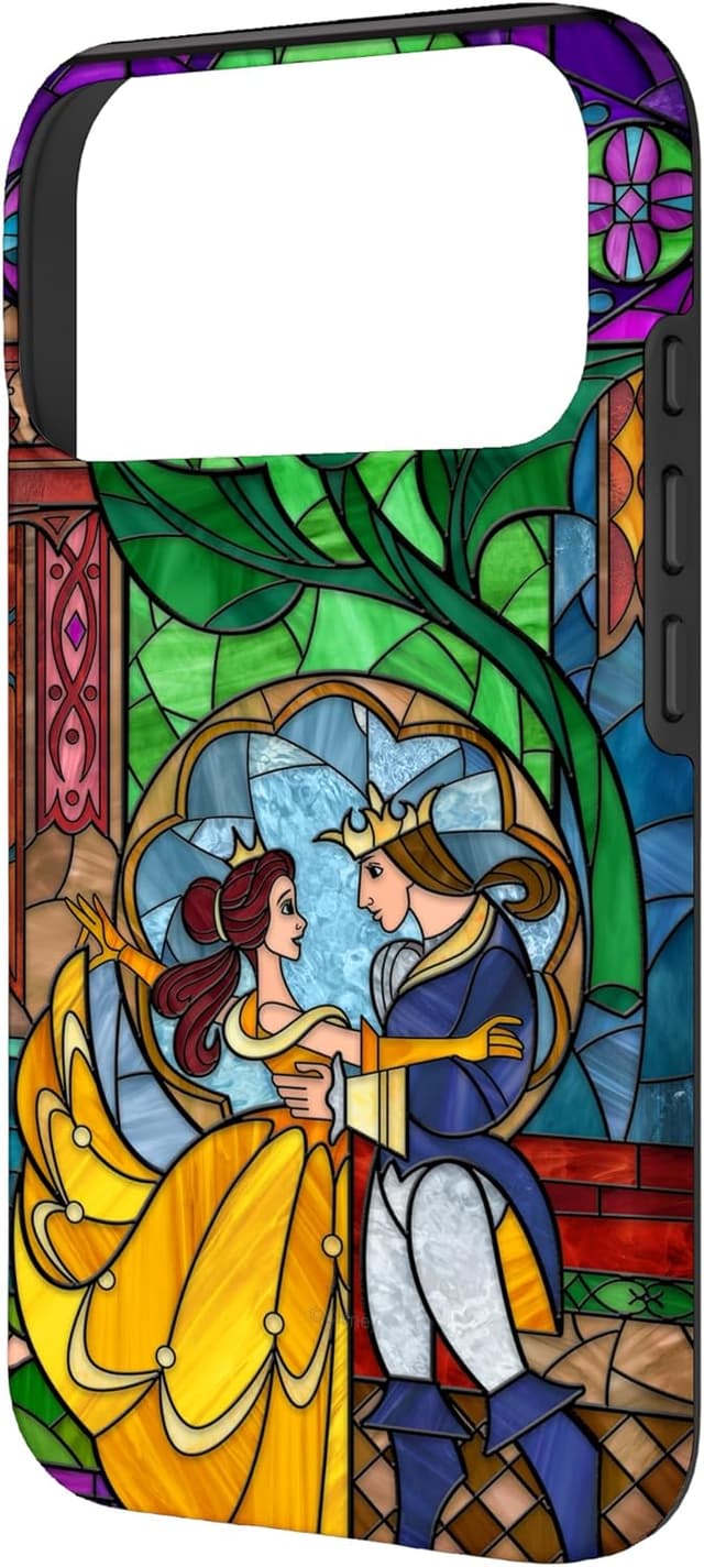 Detalle de Custodia iPhone 17 Pro Bella e Bestia in vetro colorato