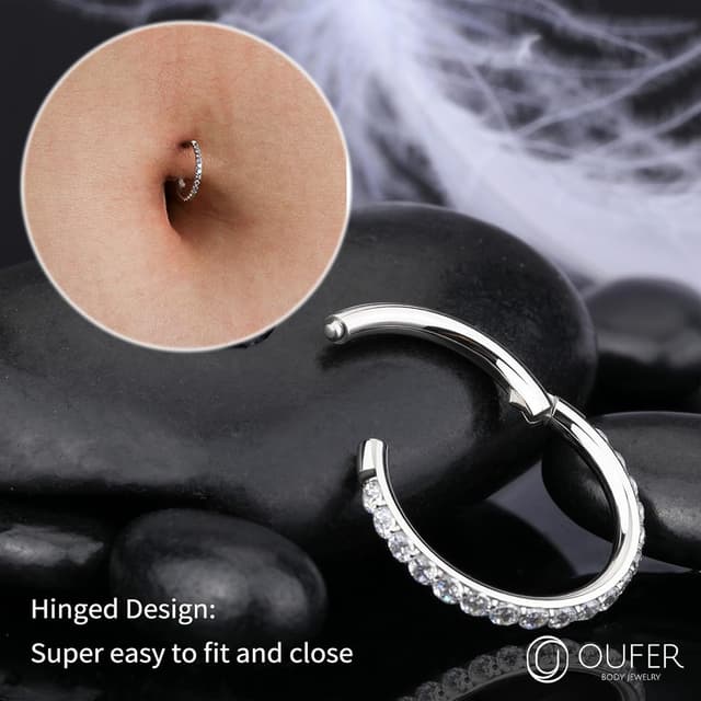 Thumbnail 2 de OUFER Anneau nombril 14G acier chirurgical 10 mm