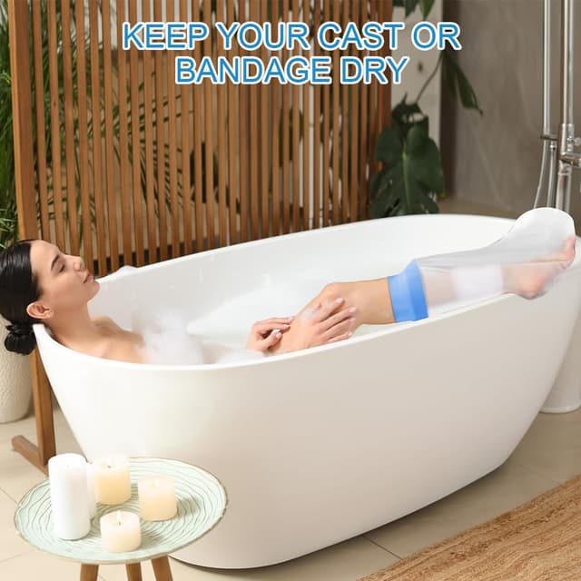 Thumbnail 6 de ANOMM Copertura impermeabile per piedi e doccia con gesso (riutilizzabile, anello in silicone)