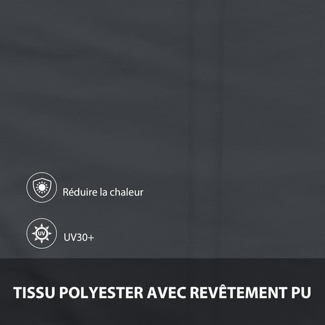 Detalle de Outsunny store banne manuel rétractable à inclinaison réglable 150 x 120 cm, gris foncé