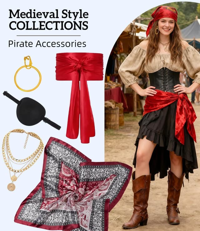 Thumbnail 6 de Kasahara Ensemble Accessoires Pirate Déguisement