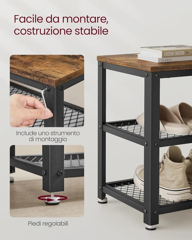 Thumbnail 5 de VASAGLE LBS73X panca scarpiera 73 cm