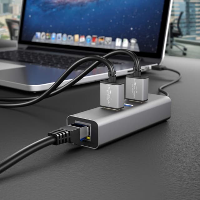 Detalle 2 de KabelDirekt 10Gbps Ethernet & LAN Network Cable (RJ45) – 10m, black/silver