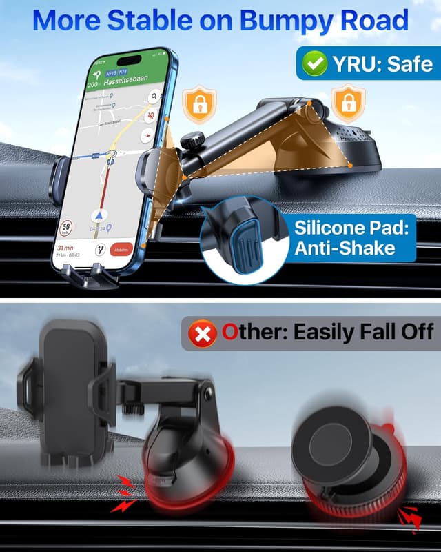 Detalle de YRU True Upgrade Car Phone Holder 80LB