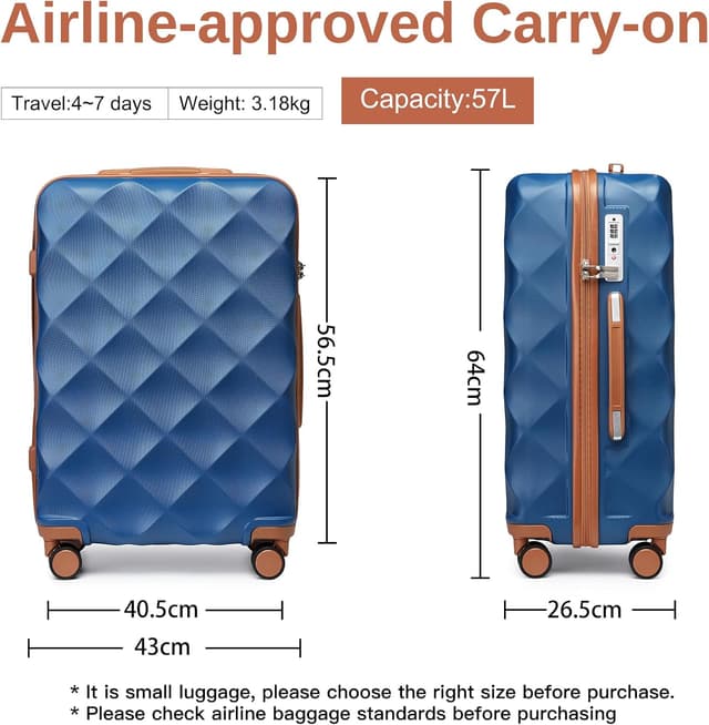 Thumbnail 1 de British Traveller Hartschalenkoffer 64x43x26,5 cm Blau