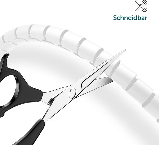 Detalle 2 de shinfly Kabelschlauch-Set 2×10 m (Ø 22 mm + 28 mm) mit Drahtführungsclip – Kabelschutz & Kabelmanagement in Weiß