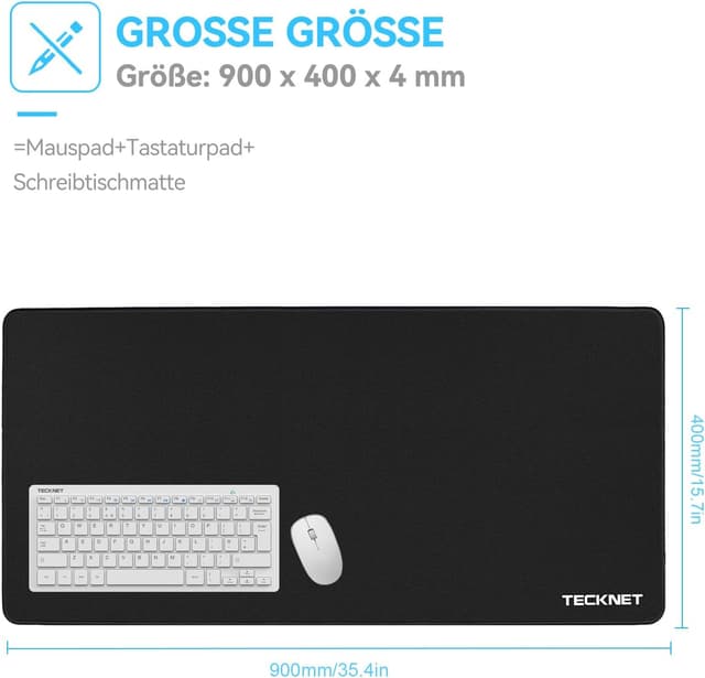 Detalle 2 de TECKNET Mauspad XXL 900×400 mm