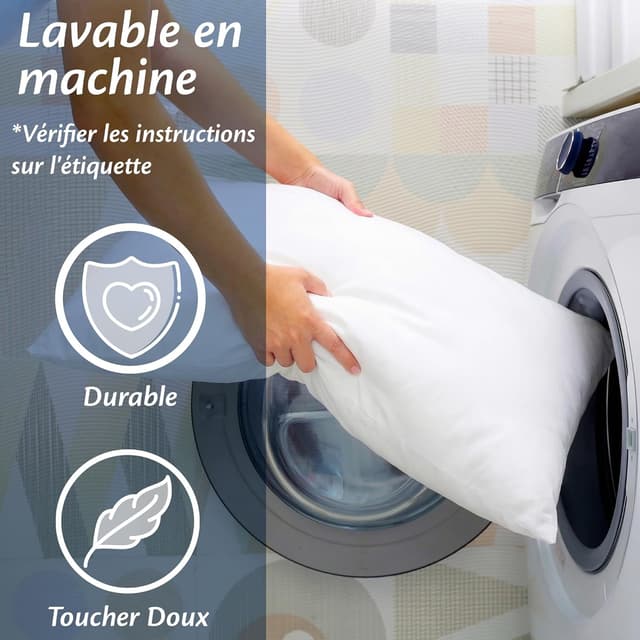 Thumbnail 6 de Flowen Oreiller 40x70 anti-acariens lot de 2