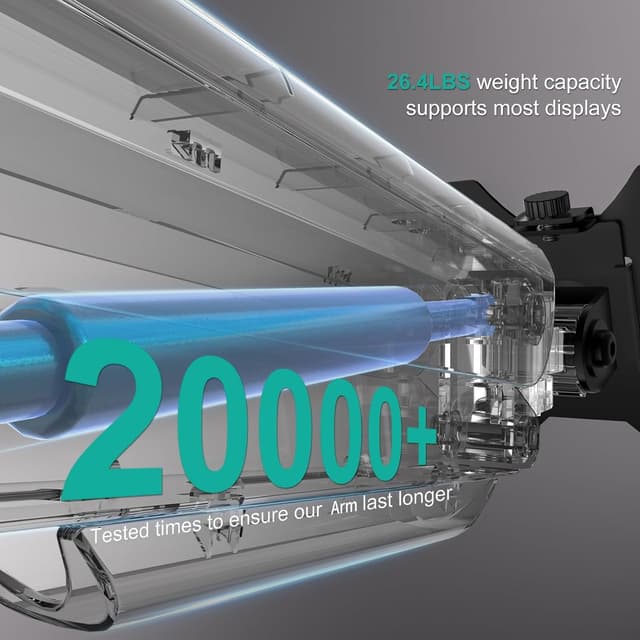 Detalle de WALI GSMP001N Single Monitor Arm 49cm