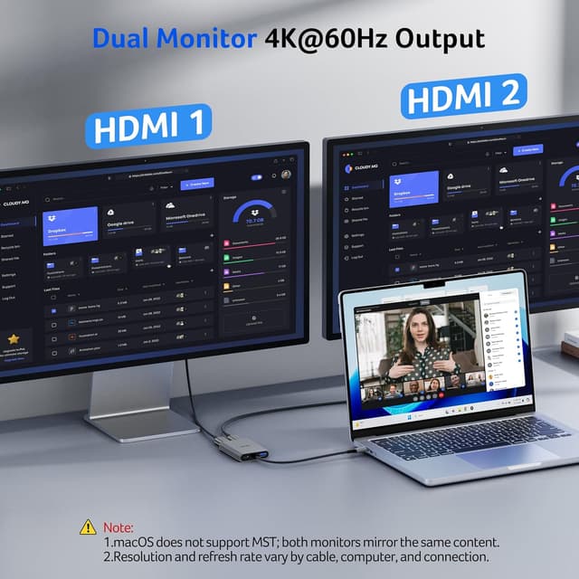 Detalle 2 de Acer USB-C to Dual HDMI Adapter 4K 60Hz