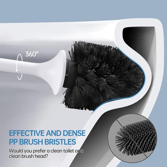 Thumbnail 2 de Toilet Brush Set with Holder Black Head