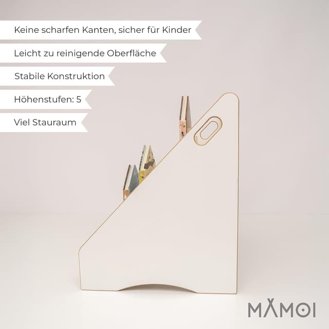 Detalle de MAMOI Libreria per bambini autoportante con organizer per libri e quaderni (cameretta)