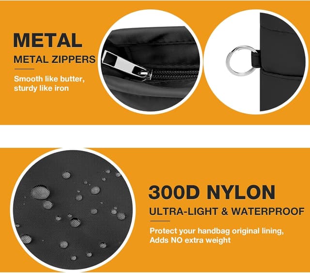 Detalle de Eurhomewit Bag Organiser Tote Bag Insert (Nylon, Black, L)