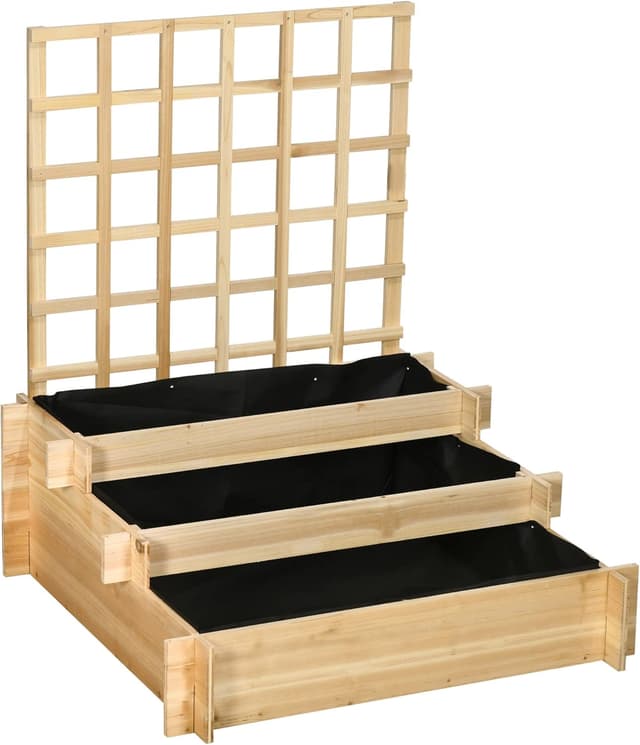 Imagen de Outsunny Huerto Urbano 3 niveles 95x95x110 cm en OfertitasTOP