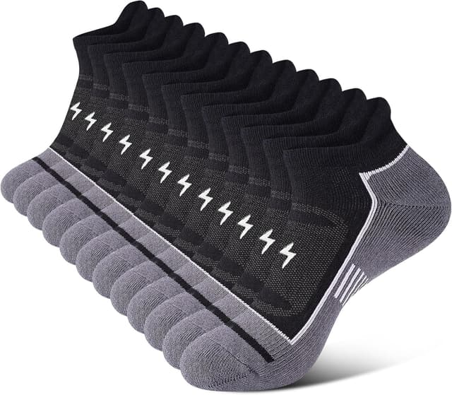 Detalle de Cirorld Sneaker Socken (6 Paar) Herren/Damen – atmungsaktiv, gepolstert und mit Kompression für 43–46 / 37–42 / 47–50