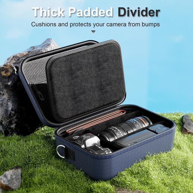 Detalle 2 de ProCase Kameratasche für Canon EOS 2000D/250D und EOS R10/R7 – Navy, kompakter Schutz für DSLR & spiegellose Kameras