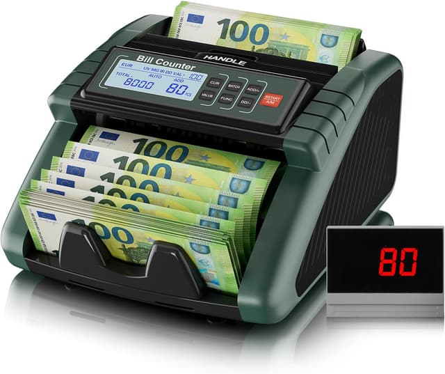 Thumbnail 6 de AL1000 Geldzählmaschine mit UV/IR/DD/MG Falschgelderkennung, LCD-Display und 1200 Banknoten/Min.