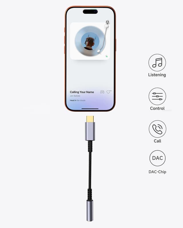 Detalle 2 de LERTOSEN USB C to 3.5mm Adapter 2-Pack