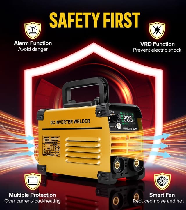 Detalle de HONE Stick Welder (Upgraded 205Amp Mini) 110V with Lift TIG, Hot Start & Anti-Stick, 25 Rods Included