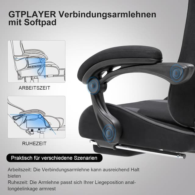 Thumbnail 3 de GTPLAYER Chaise de Gaming Ergonomique avec Repose‑pieds