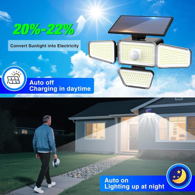 Detalle 2 de Peasur Lampe Solaire 318LED