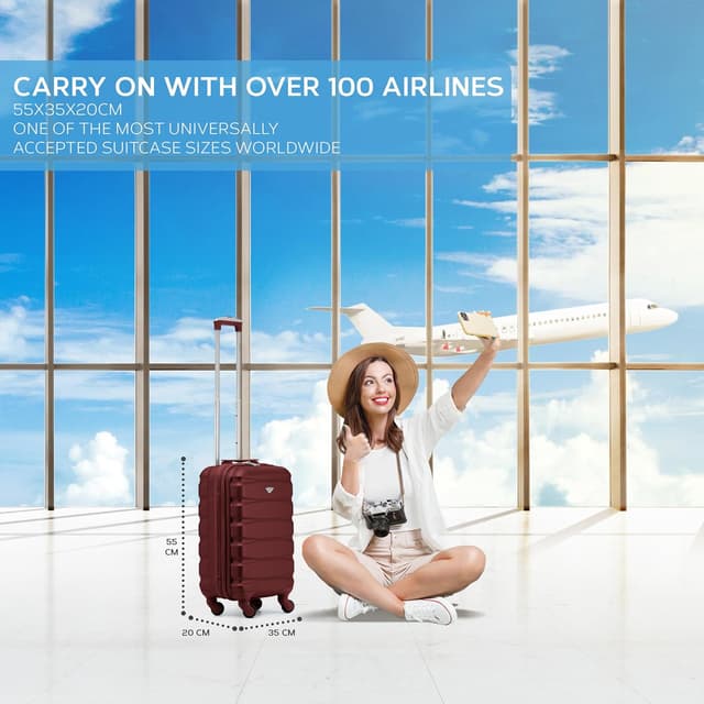 Detalle de Flight Knight Cabin Suitcase (55 x 35 x 20 cm) with TSA lock – Lightweight hard-shell carry on