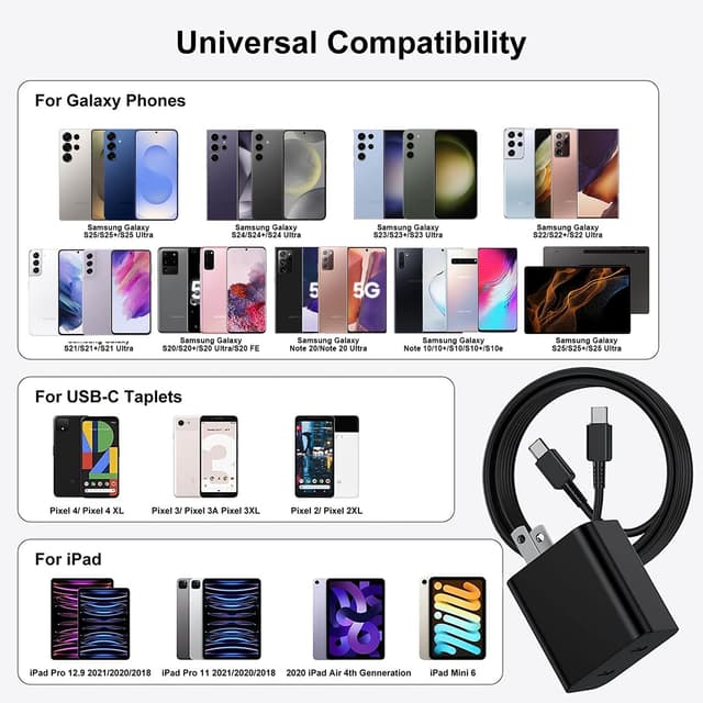 Thumbnail 6 de 45W Super Fast Charger 2Pack with 10ft Cable