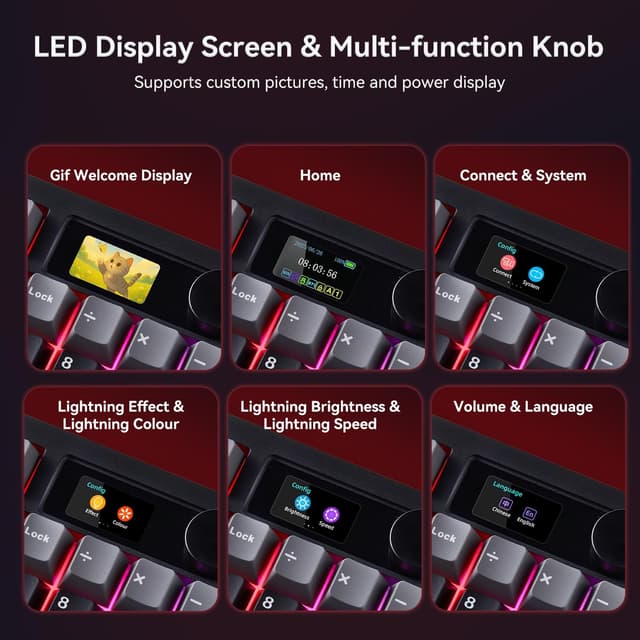 Thumbnail 1 de AULA F106 PRO Mechanical Keyboard with Knob