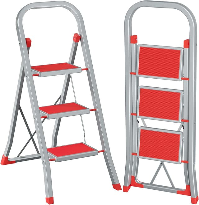 Imagen de AMHANCIBLE EBSL03RD 3‑Stufen Trittleiter bis 150 kg 🪜 en OfertitasTOP