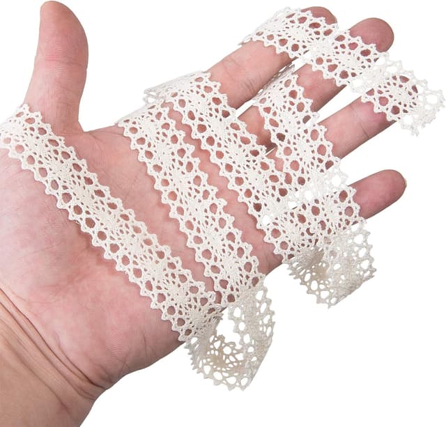 Thumbnail 2 de Naler Spitzenband Cremeweiß 20 m x 22 mm