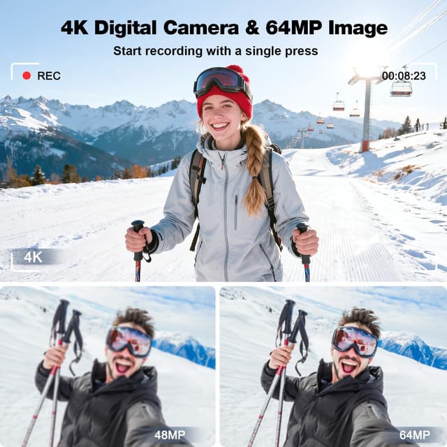 Thumbnail 4 de Unknown 4K 64MP Vlogging Camera 32GB